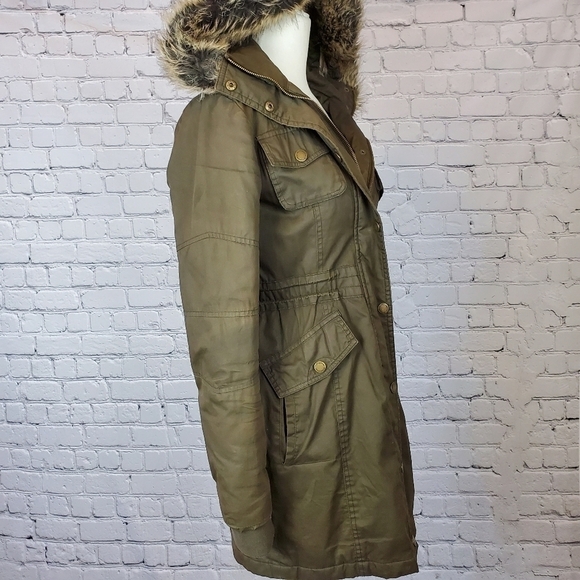đť…şBCBGENERATION Hooded Parka Green sz. XS - Picture 7 of 8